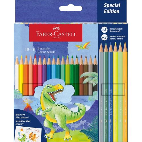 Pastelky Faber-Castell Colour Classic set 18+6 Neon a Metallic