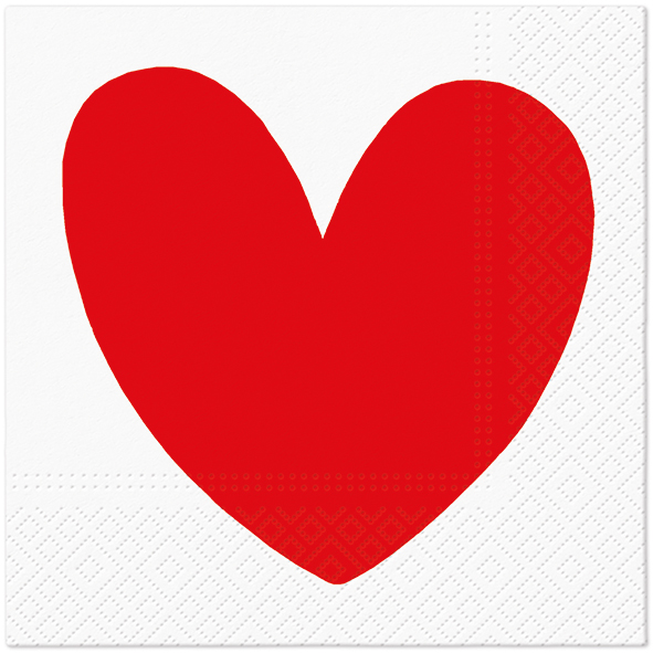 Ubrousky TaT 33x33cm Red Hearts