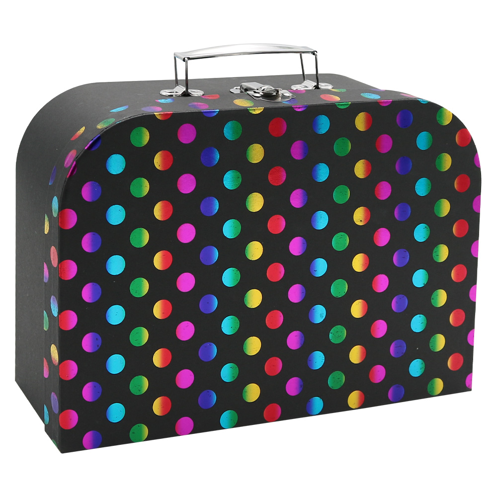 JUNIOR Sada dětských kufrů 3 ks - lesklý potisk Polka dot