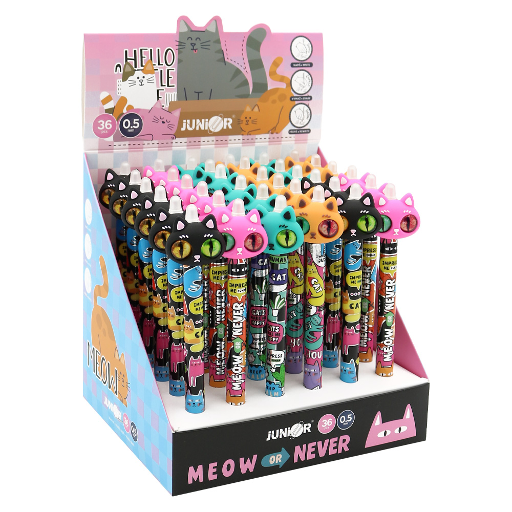 Váleček gelový/gumový JUNIOR Meow 0,5 mm - modrý