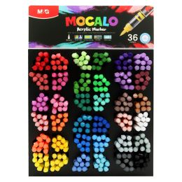 Popisovač M&G MOCALO Acrylic Marker, štětcový hrot (324 ks) (1)