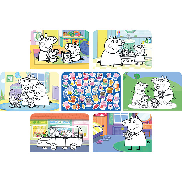 Kreslící set s pastelkami - Prasátko Peppa