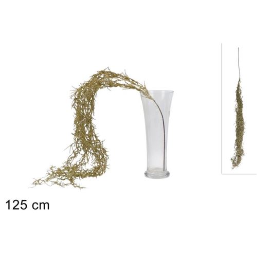 Vánoční větvička glitrovaná 125 cm, zlatá barva