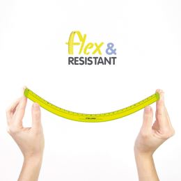 Pravítko MILAN "FLEX" ohebné 30 cm, žluté (2)