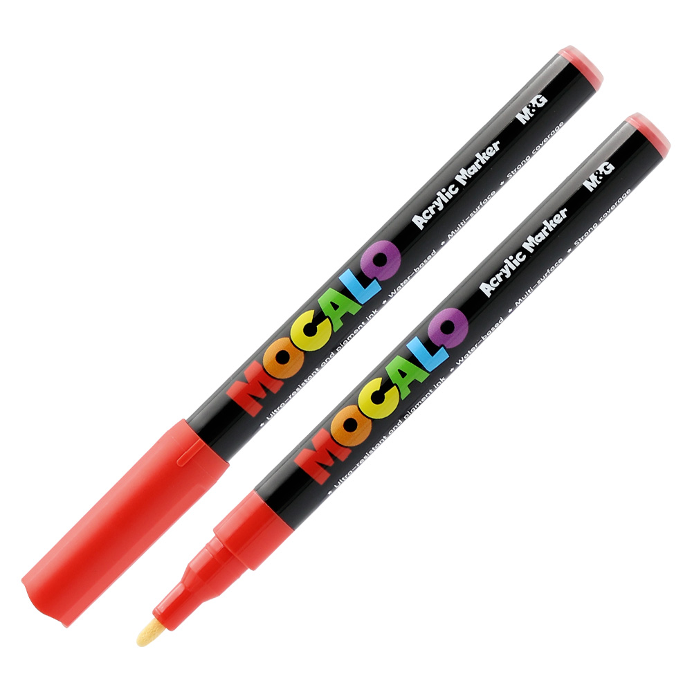 Popisovač M&G MOCALO Acrylic Marker, hrot 1 mm (sada 24 barev)