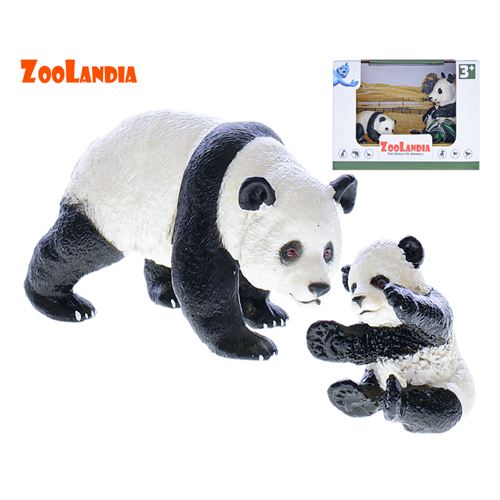 Zoolandia panda s mládětem 4,5-10cm 2druhy v krabičce