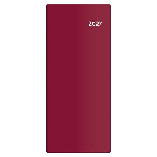 Diář kapesní 2027 - Torino měsíční - bordó