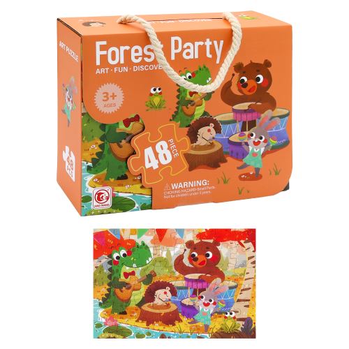 Dětské puzzle 50 x 34 cm (48 dílků) - Forest Party