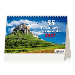 Stolní kalendář 2027 55 turistických NEJ Slovenska