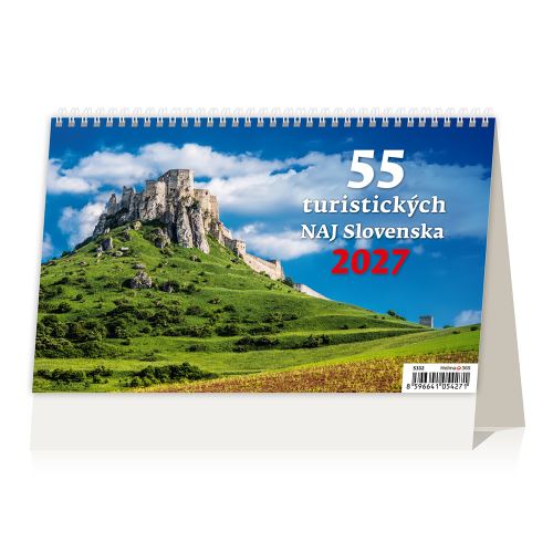Stolní kalendář 2027 55 turistických NEJ Slovenska