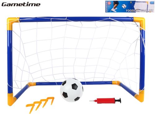 Gametime branka fotbalová 79x50x43cm s míčkem a pumpičkou v krabičce