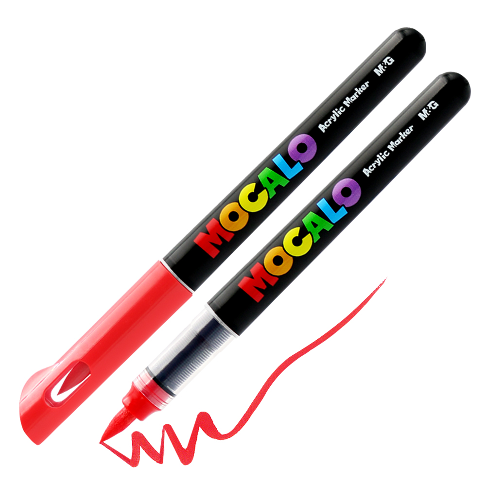 M&G Popisovač M&G MOCALO Acrylic Marker, štětcový hrot - sada 48 barev