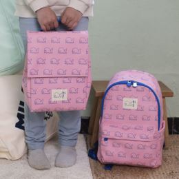 Izotermická taška na potraviny MILAN 460 (3,5 L) + 2x kulatý box - růžová (5)
