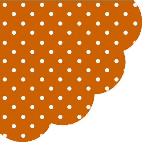 Obrúsky PAW R 32 cm Dots Terracotta