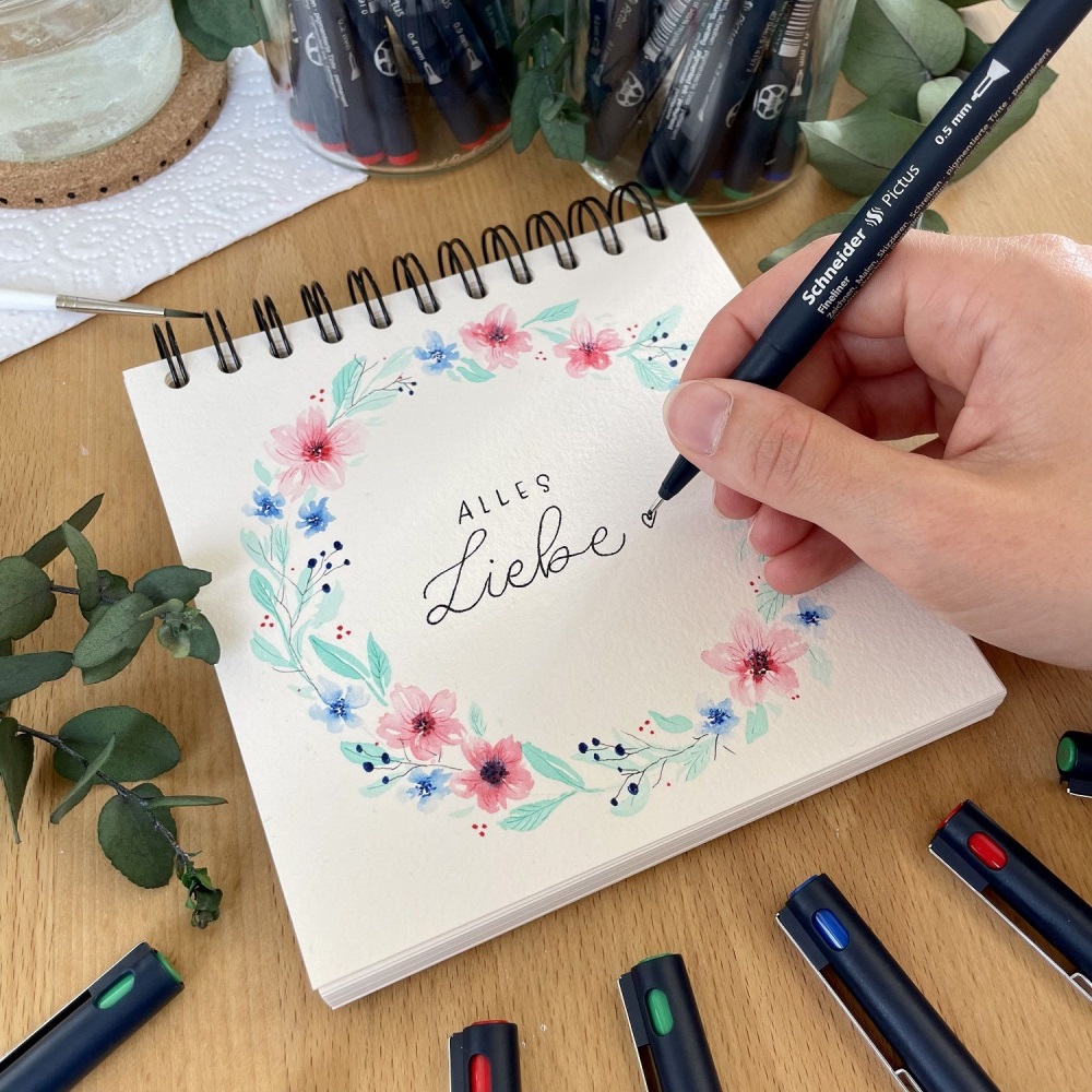 Fineliner Schneider Pictus 0,4 - modrá náplň