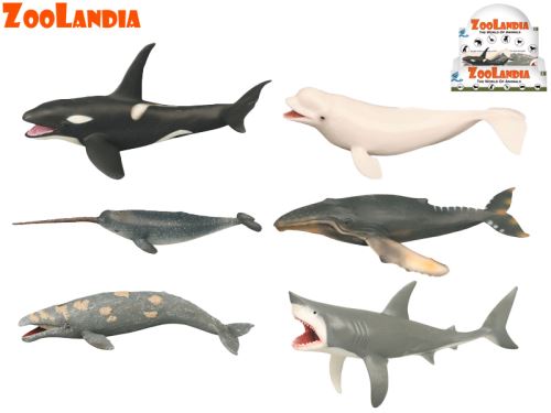 Zoolandia mořská zvířátka 18-26cm 6druhů v sáčku 12ks v DBX