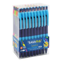 Pero kuličkové BAVARIA Soft TB214 0,7 mm pogumované - modrá náplň /1ks (1)