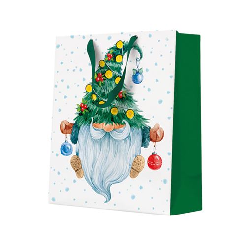 Dárková taška vánoční 20x25x10 cm Fancy Gnome