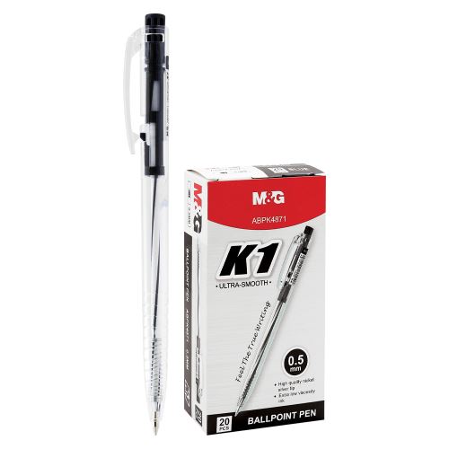 Kuličkové pero M&G K1 (0,5 mm) - black náplň