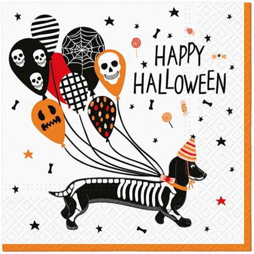 Ubrousky PAW L 33x33cm Spooky dachshund