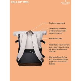 Batoh Walker Roll-up Two Popcorn / Fresh Pink (3)