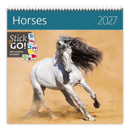 Nástěnný kalendář 2027 Horses