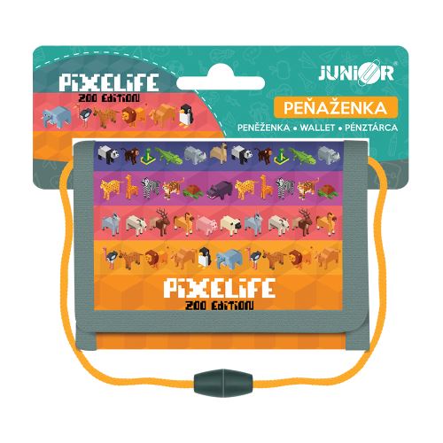 Dětská textilní peněženka JUNIOR S8 - Pixelife Zoo Edition