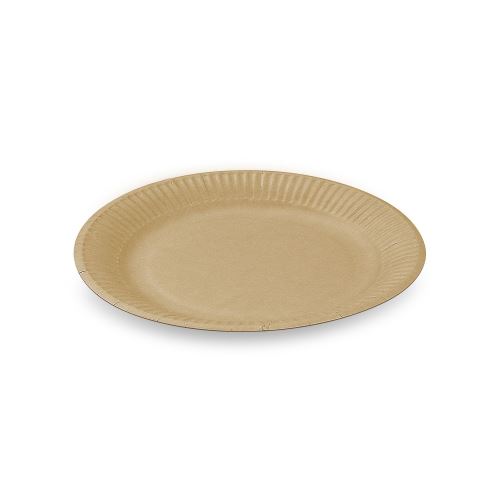 Papírový talíř (FSC Mix) nepromastitelný kraft O18cm [100 ks]