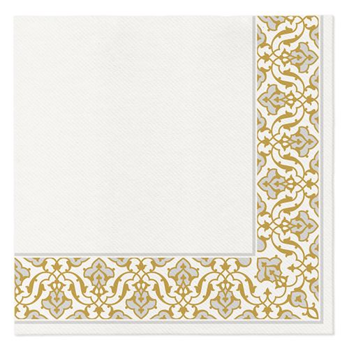 Ubrousky PAW AIRLAID 40x40 cm - Floral Frame Silver