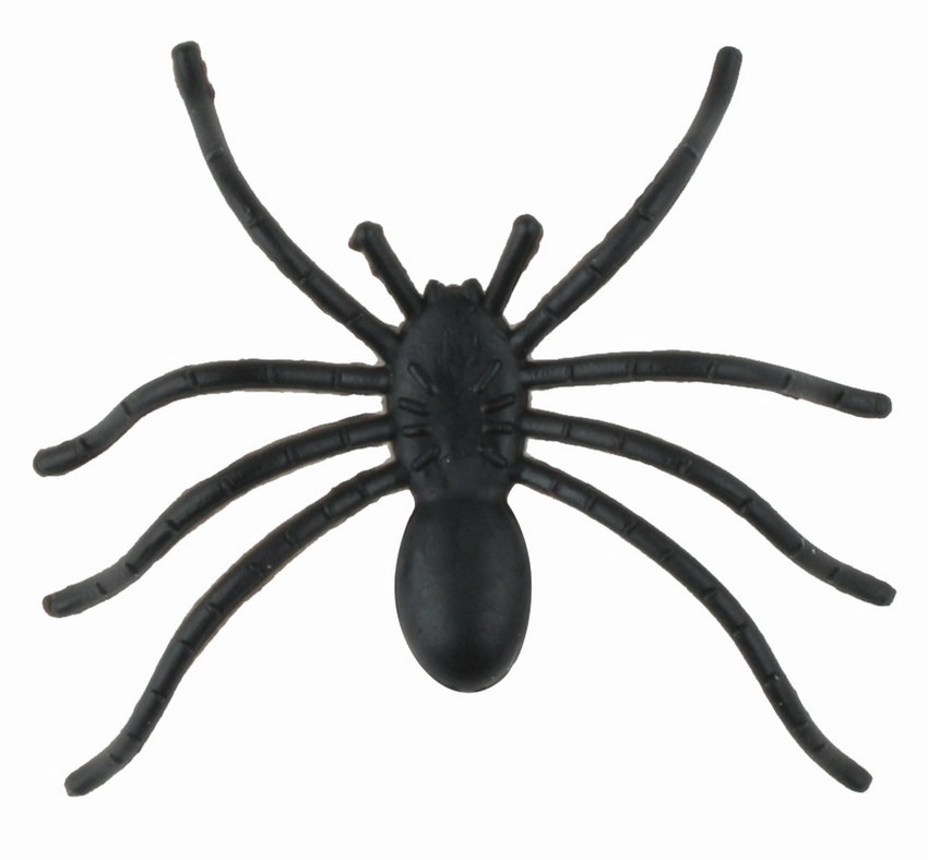  Pavouci se slámou k dekorování 5 x 1 x 4 cm, 6 ks v sáčku