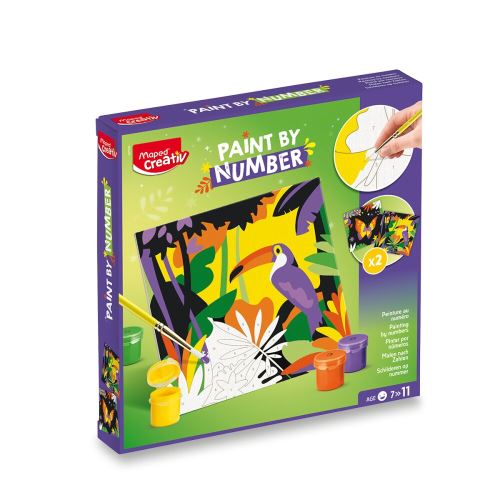 Kreatívna sada Maped Creativ Paint by number - tukan a motýľ