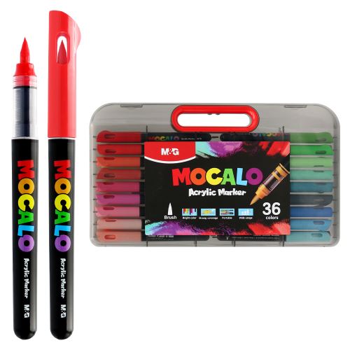 M&G MOCALO Akrylový popisovač, štětcový hrot - sada 36 barev (4)