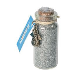 Glitter ve skleněné lahvičce s přívěskem anděla (mix barev /cena 1ks) (4)