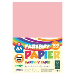 Farebný papier A4 80g/m2, bal/100 ks - pastelová ružová