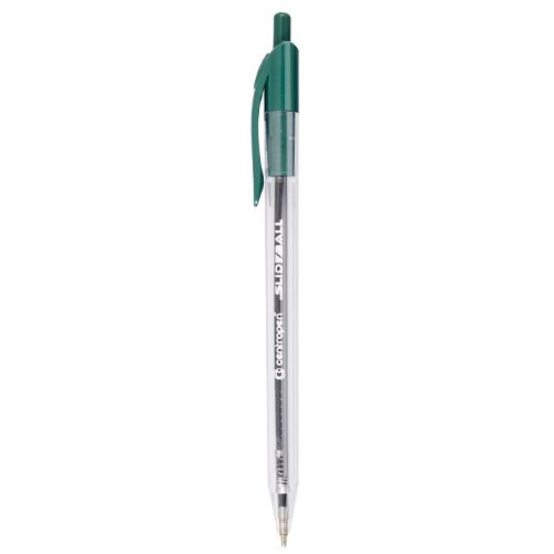 Pero kuličkové CENTROPEN 2225 Slideball Clicker Roller 0,3 mm - zelená náplň