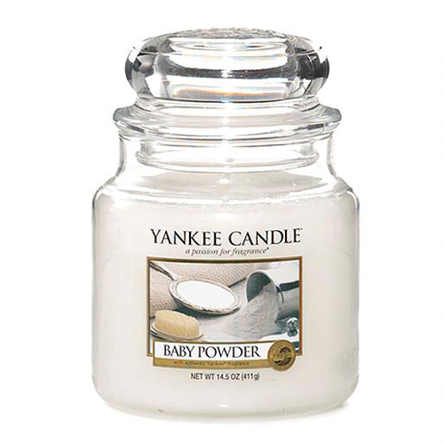 Svíčka Yankee Candle - Baby Powder, střední 10,7 x 12,7 cm