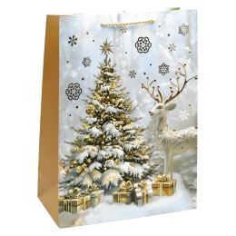 Dárková taška vánoční 40x30x12 cm (mix 4 designů - /cena za 1 ks) (4)