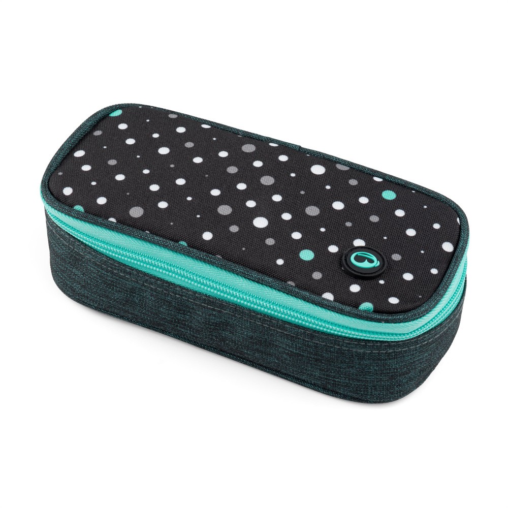 Penál PORTO 24 C – černo-tyrkysový