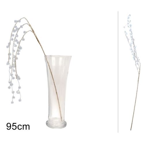 Vánoční větvička visící 80 cm s akrylovými kamínky