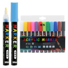 Popisovač akrylový M&amp;G MOCALO Acrylic Marker 2 mm, sada 12 ks