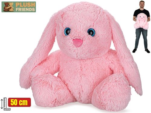 Plush Friends králík růžový plyšový 50cm sedící 0m+