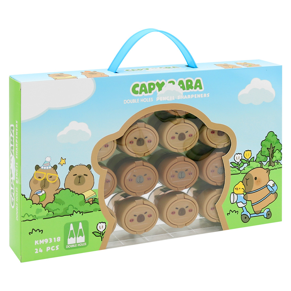 JUNIOR Strúhadlo na ceruzky (2 otvory) KM9318 Capybara (mix /cena 1ks)