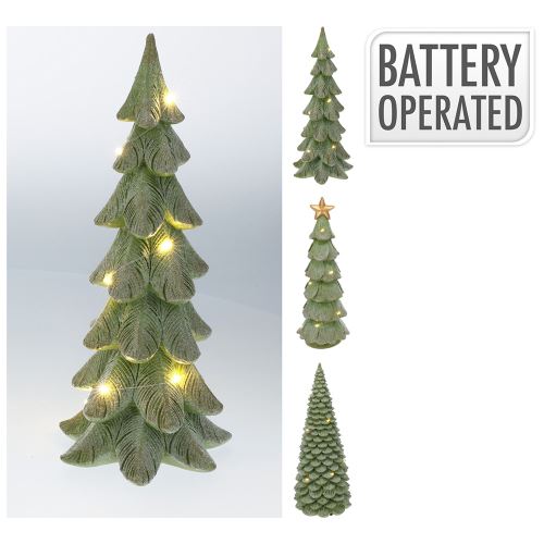 Vánoční stromek s LED osvětlením 29 cm (mix 3 vzorů)