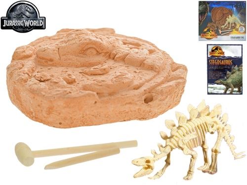 Jurský svět sada vytesej si kostru Stegosaura s doplňky v krabičce