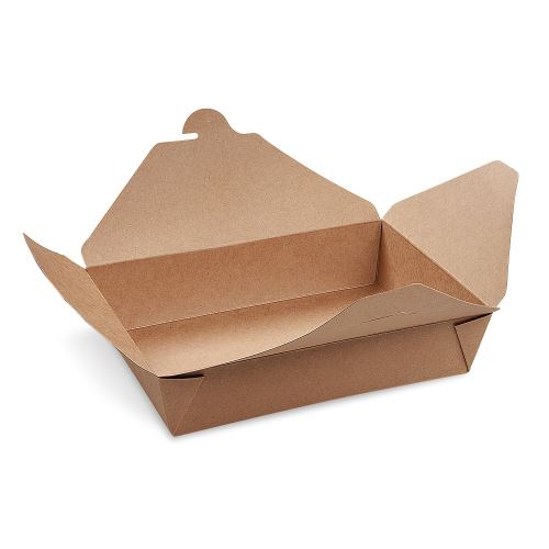 Food box (PAP FSC Mix/PET) nepremastiteľný kraft `L` 195 x 140 mm 1500ml [50 ks]