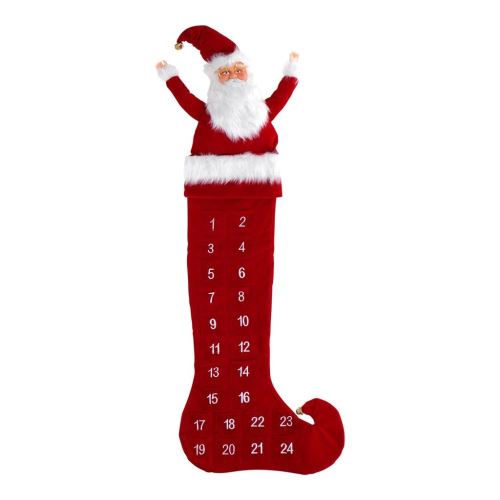 Adventný kalendár - punčocha s Mikulášom