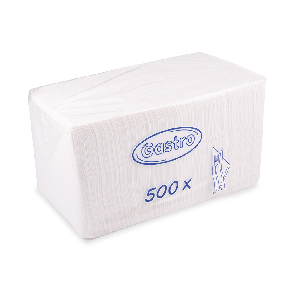 WIMEX Ubrousky 1-vrstvé 33 x 33 cm bílé 500 ks