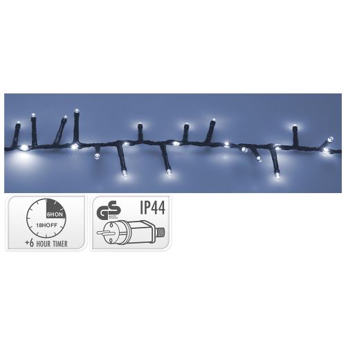 Světelný řetěz 710 LED studená bílá, délka 10 m, venkovní. použití, 230V, efekt vodopádu