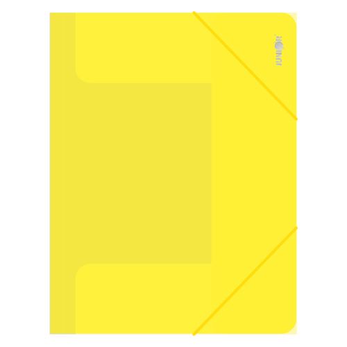 Zakladacia mapa s gumičkou PP/A4, priehľadná/žltá