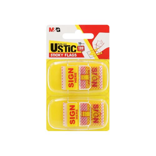 Lepicí záložky M&G plastové 44x25 mm (100 ks)